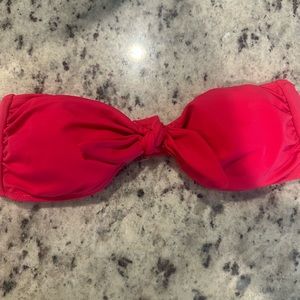Hot Pink Bandeau Bikini Top